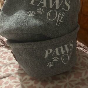 Gray 'Paws Off' Storage Baskets